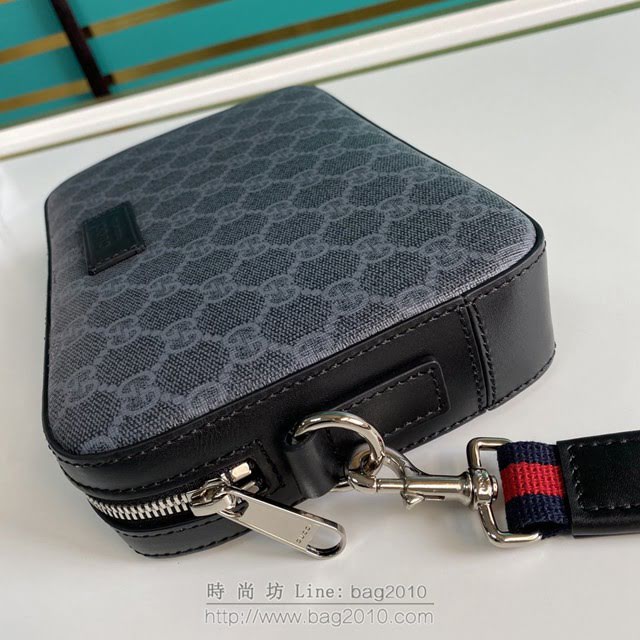 Gucci古馳包包 G家新款手包 495562 古奇黑色GG印花男士手拿包 gdj1461